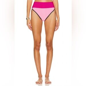 BEACH RIOT Emmy Bikini Bottom in Amour Colorblock, X-Large, $98